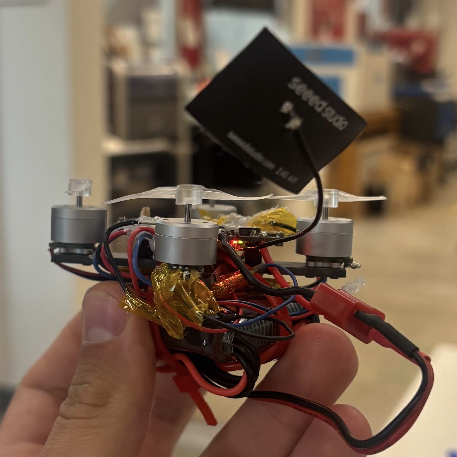 The finished DIY drone