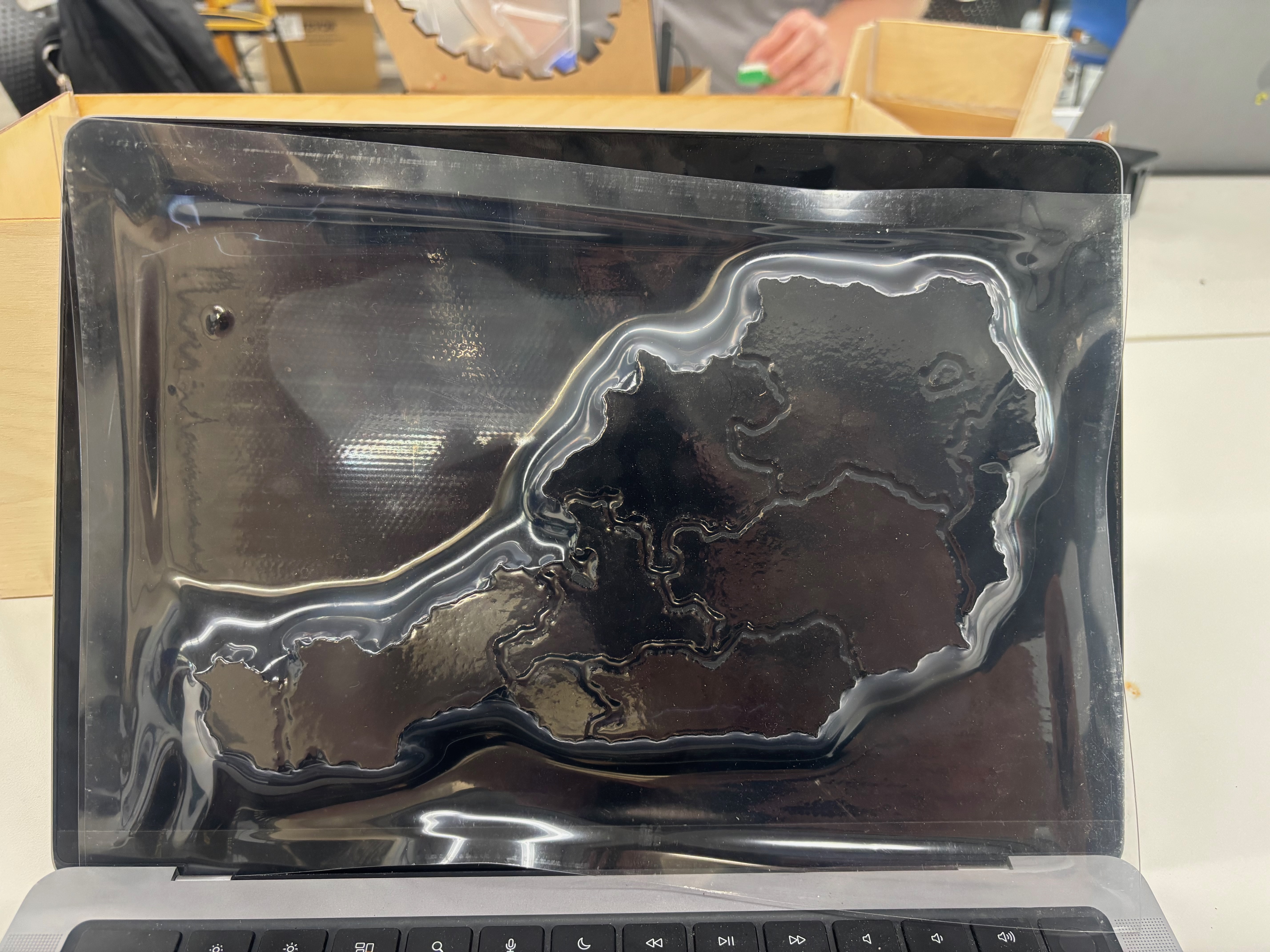 Failed vacuum form attempt due to insufficient heat