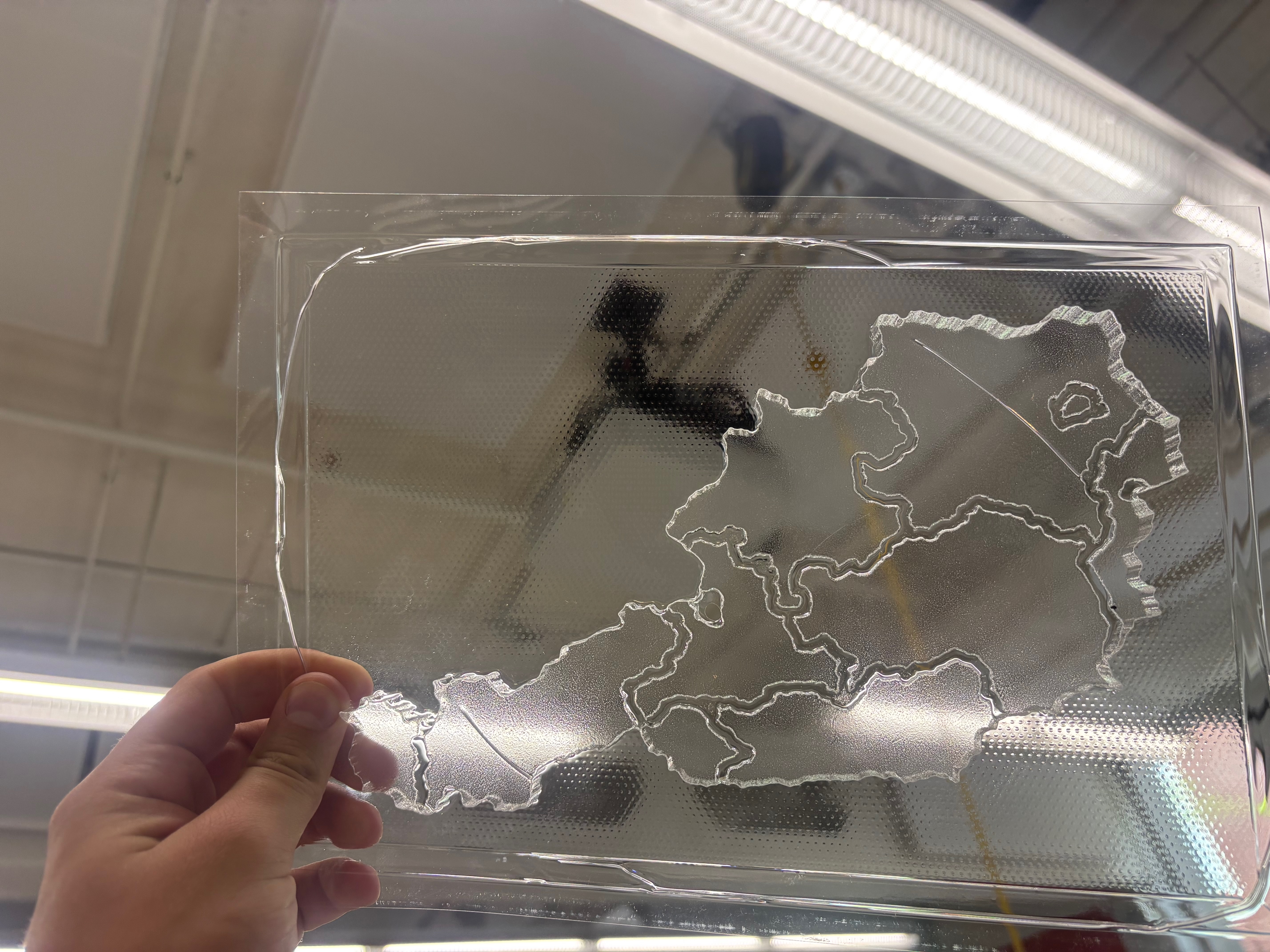 Successful vacuum-formed Austria map